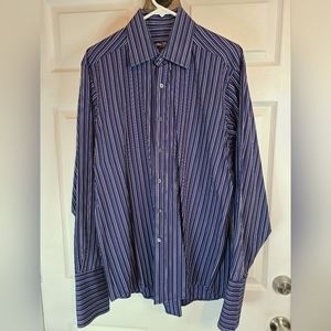Sean John Dress Shirts for Men, Size: Large Color: Blue